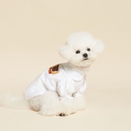 DY Loving Áo Sơ Mi Thời Trang Trang Phục Chó Bộ Đồ Hàn Quốc Ống Tay Phồng Chihuahua Đầm Denim Quần Y