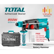 TOTAL TH309288 950w 3 in 1 Rotary Hammer / Drill Hacker Impact Drill Chisel