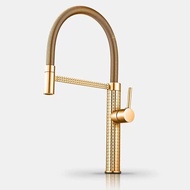 【Fast delivery】Kitchen Faucet Steel drill universal 360 Rotate Pull-out kitchen faucet Hot and Cold 