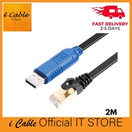 (Ready Stock) i Cable Z-TEK PL2303HX USB 2.0 A Male to RJ45 (Male) Console Cable 2Meter
