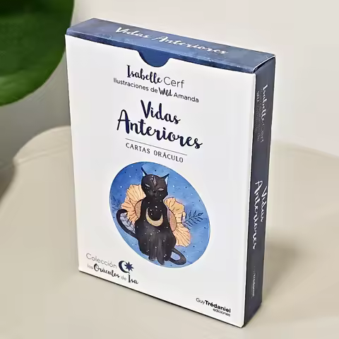 42 Pcs Vidas Anteriores Oracle Cards Spanish Edition, Past Lives Deck for Karma Soul Healing 10.5*7.