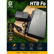 FIBER Media converter 6 OPTICAL 2 ELECTRICAL HTB FO 6FO 2LAN 100MBPS 6port fo switch fiber optic sc 