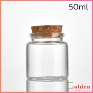 Golden ขวดแก้ว มีฝาไม้ขวดแก้ว 50ml 60ml Glass bottle