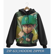 Jacket Hoodie Zipper Boboiboy CRYSTAL Printing 3D Jacket Kids Boboiboy Trendy ZIP-63