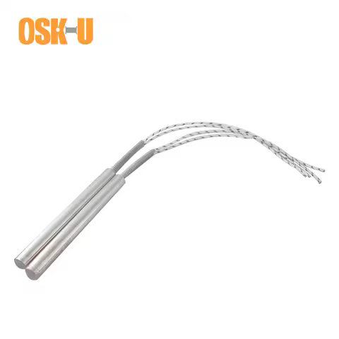 2PCS Electric Heating Resistors Cartridge Heater Element 8mm Tube Diameter 220V Stainless Steel Cyli