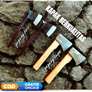 KAPAK IRIS SIAP PAKAI GAGANG BESI & GAGANG KAYU UNTUK TEBASAN KAYU KERAS DAN BAMBU PANJANG 33CM TAJA