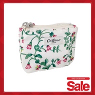 2-compartment wallet/Double Zip Purse - Twin Flowers - Ecru