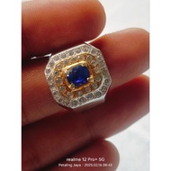 Cincin Permata Asli Blue Sapphire Ceylon Sri Lanka