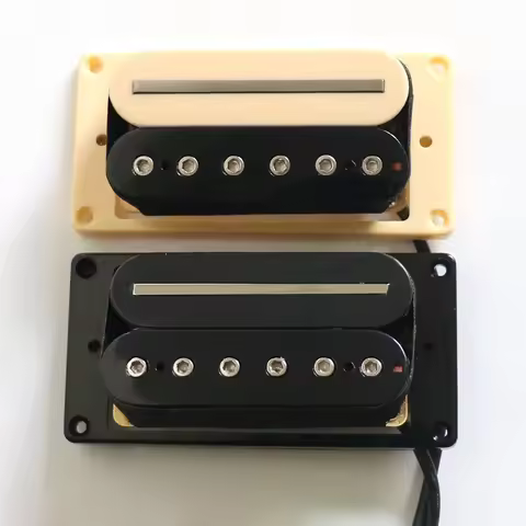 Donlis DH10 Electric Guitar Humbucker Pickups With Rail and Hex Screw Pole In Black/White/Ivory Colo