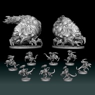 Warhammer Worm Terrain Worm Worm Worm Soldier War Chess Board Game Coating DIY 3D Printing 40K White