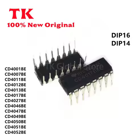 TK 20PCS CD4001BE CD4007BE CD4011BE CD4012BE CD4013BE CD4017BE CD4027BE CD4046BE CD4047BE etc 100% Q