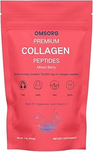 Grass-Fed Hydrolyzed Pure Bovine Collagen Peptides Powder with Vitamin C, Biotin & Hyaluronic Acid |