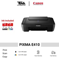 Canon PIXMA E410 / E470 All in One Color Printer [Ink Included] Print / Scan / Copy / *Wi-Fi 家用打印机