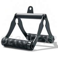 V-Bar/T-Bar Rowing Handle/Landmine Attachment (สำหรับบาร์เบล), ดับเบิล D-Handle พร้อมสายรัดยางกันลื่