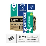 Farmhouse UHT Low Fat Fresh Milk 1L x 12