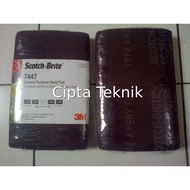MERAH Scotch brite 3M 7447 Maroon Red Hand Pad
