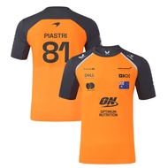 F1 McLaren racing team printed short sleeve, unisex summer sports T-shirt, trendy casual top for rac