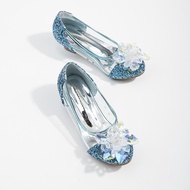 Girls Cinderella Shoes Children High Heels Little Girls Performance Crystal Shoes Middle Children Ci