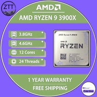ใช้ AMD Ryzen 9 3900X R9 3900X 3.8 GHz สิบสอง-Core 24-เกลียวเครื่องประมวลผลซีพียู L3 7NM = 64M ซ็อกเ