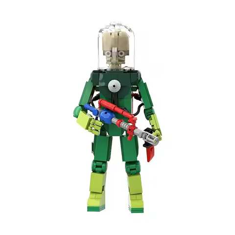 EKbricks Moc Mars Attacks Model Bricks Horror Comedy Mars Attacks Green Robot Building Blocks Educat