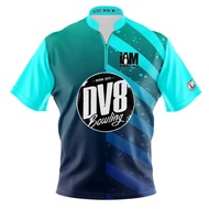 DV8 DS Bowling Jersey - Design 2101-DV8 3D Zip Collar Bowling Shirt DIY Name