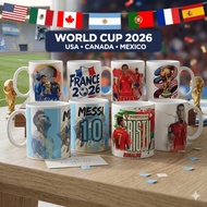 CERAMIC GLASS SOUVENIR BALL WORLD CUP MUG CUSTOM WORLD CUP THEME 2026 RONALDO MESSI MBAPPE