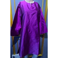 Thai Silk Baju Kurung Top with Slits/Baju Kurung Belah Tepi, Ungu/Violet, Hijau/Emerald and Biru/Roy