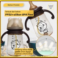 Isty Baby Bottle 300ml | Baby Milk Bottle With Handle | Baby Pacifier | Milk Feeding Bottle BPA Free | Spillproof Baby Bottle