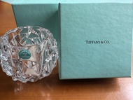 TIFFANY & CO. Signed 3” Crystal Rock Cut Votive Tea Light Candle Holder 水晶蠟燭杯