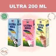 susu ultra 200 ml. minuman susu kemasan