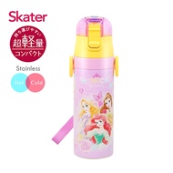 (日貨)Skater x迪士尼Disney系列 超輕量不鏽鋼直飲保溫水壺/隨身瓶/保溫壺/保冷壺(470ml)-公主系列PRINCESS