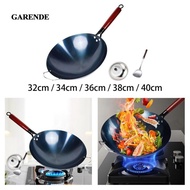 Garende Wok Pan Sautee Gas with Lid Universal Uncoated Induction Cooker Nonstick Wok 40cm