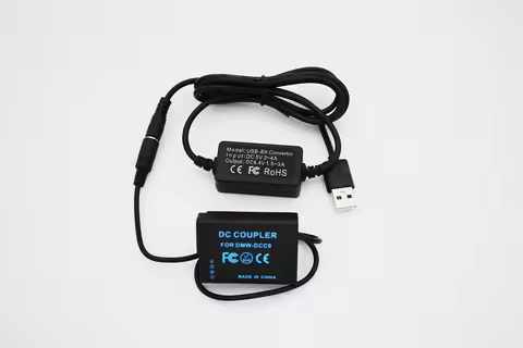 DMW-BLD10 Dummy Battery DMW-DCC9 Mobile Power Bank 5V USB Convertor for Lumix DMC-GX1 DMC GF2 G3 G3K