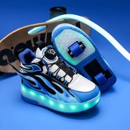 Children's LED shoes double-wheeled Heelys shoes wheel shoes size 28-41 Abeu N279 NGLW