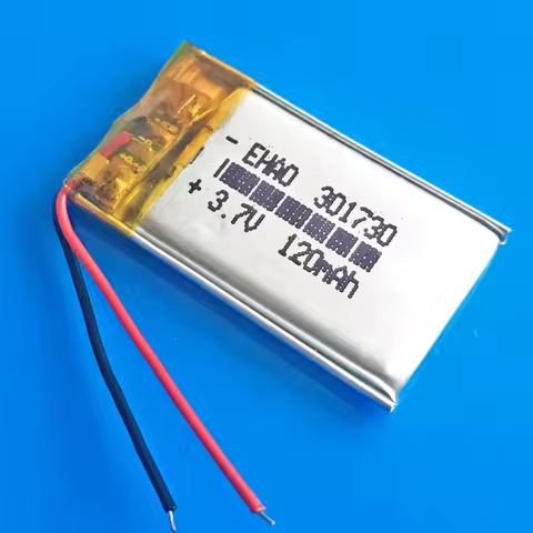 1-10 pcs 3.7V 120mAh Lipo Rechargeable battery Customized CE FCC ROHS MSDS quality certification 301