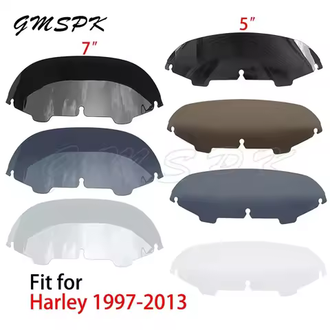 Motorcycle Windscreen 5" 7" Fairing Wind Deflectors Circle Windshield Fit for Harley Electra Street 