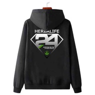 KATUN Herba-Life Hoodie Jacket Black Casual Unisex Cotton Material