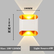 โคมไฟ LED ผนังกลางแจ้ง IP65กันน้ำไฟระเบียงไฟภายนอกแบบโมเดิร์นระเบียงสวนโคมไฟติดผนัง