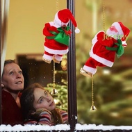 JEREMY1 Santa Claus Climbing Ladder, Electric Climb Rop Climbing Santa Claus Doll, Creative Chimney 
