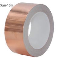 10m Copper Foil Tape 5cm Conductive Copper Tape Adhesive Tembaga Foil Tape Copper Foil Isolasi Tape