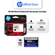 HP 683 Black Original Ink Advantage Cartridge - 7FP39ZA - HP Thermal Inkjet - Standard Capacity Ink 