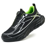 รองเท้าทํางานลําลองBreathable Steel Toe Safety Bootsน้ําหนักเบาความปลอดภัยรองเท้าทํางานสําหรับชายทํา