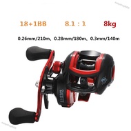 easyshop666 18*1BB Metal Baitcasting Fishing Reel 8.1:1 Long Shot Left / Right Hand Fishing Wheel