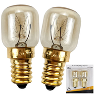 2pcs Oven Light 15W 25W High Temperature Resistant 300 Degree Oven Microwave Oven Bulb Salt Lamp E14 Small Screw Mouth