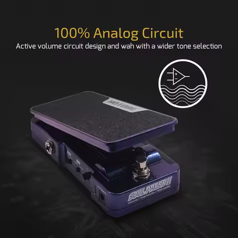 4 in 1 Switchable Wah Active Volume Passive Expression Effects Hotone Soul Press II Pedal with Visib