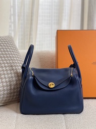 Hermes Lindy 26❣️二手 S4 深邃藍 金扣