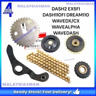 X6 EX5FI DREAM110 FI DASH2 DASH110 WAVEDASH WAVE ALPHA CX DX TIMING ROLLER SET TIMING CHAIN SET  TIM