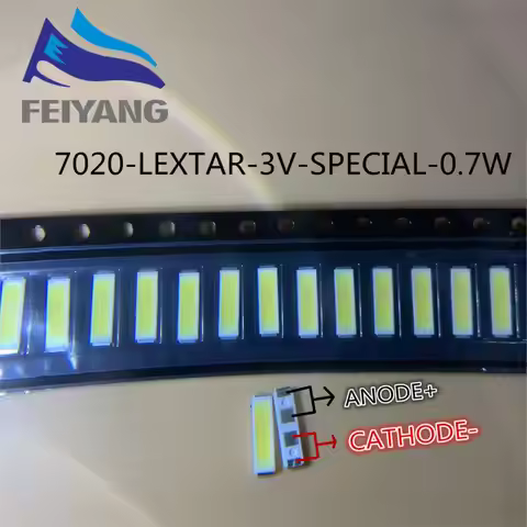 1000PCS/Lot Original For Lextar SMD LED 7020 3V 0.5W 50LM Backlight bead Cool White For LCD TV Backl