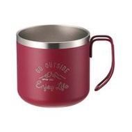 CAPTAIN STAG（鹿牌）MONTE 雙層不鏽鋼馬克杯350ml 紅色 UE-3435