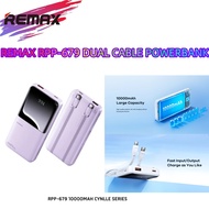 (NO COD) REMAX RPP-679 Cynlle Series 10000mAh PD20W + QC22.5W WITH DUAL CABLE POWERBANK